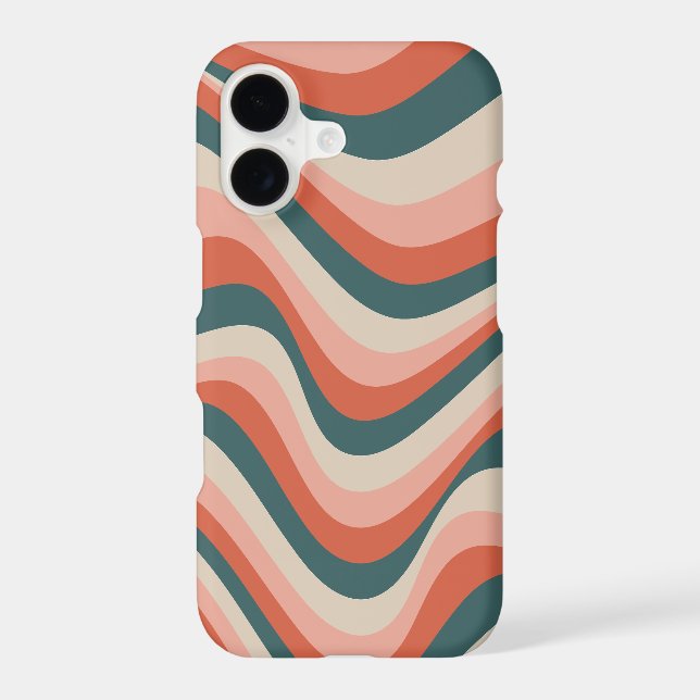 Retro Wavy Colourful Stripe Pattern (Back)