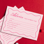 Retro Wavy Pink Advice for the bride Card<br><div class="desc">Celebrate with style using our Personalised Retro Wavy Pink Advice for the Bride Card. Perfect for love is in the air bridal shower ideas or valentines bridal shower ideas, this design fits a valentines bridal shower theme, pink bridal shower, or pink bridal shower ideas. Whether for a tying the knot...</div>