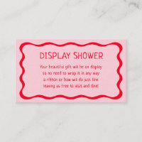 Retro Wavy Pink and Red Display Shower Insert