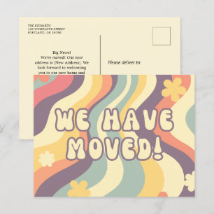 Retro We Have Moved New Home Moving Announcement Postcard