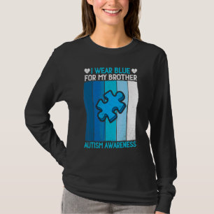 Retro Wear Blue For My Brother Autism Awareness Fa T-Shirt