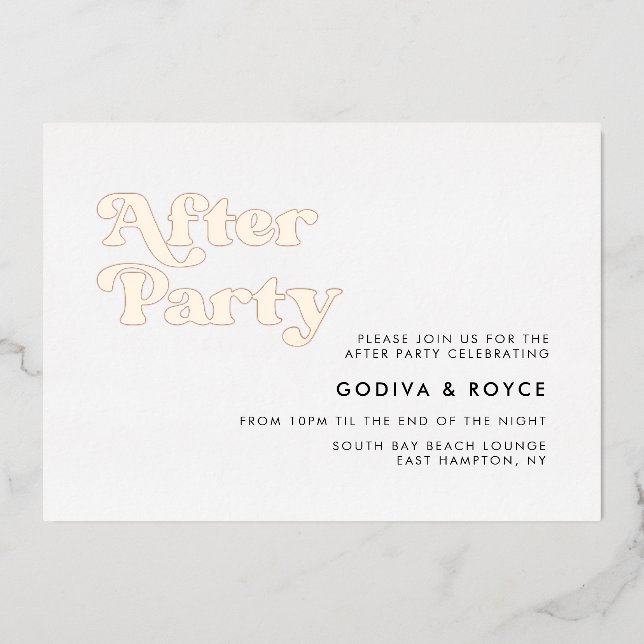 Retro Wedding After Party (Front)