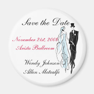Retro Wedding, Save the Date - Customised Magnet