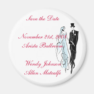 Retro Wedding, Save the Date Magnet