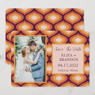 Retro Wedding Save the Date Photo  