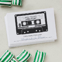 Retro Wedding Song Request Insert Card