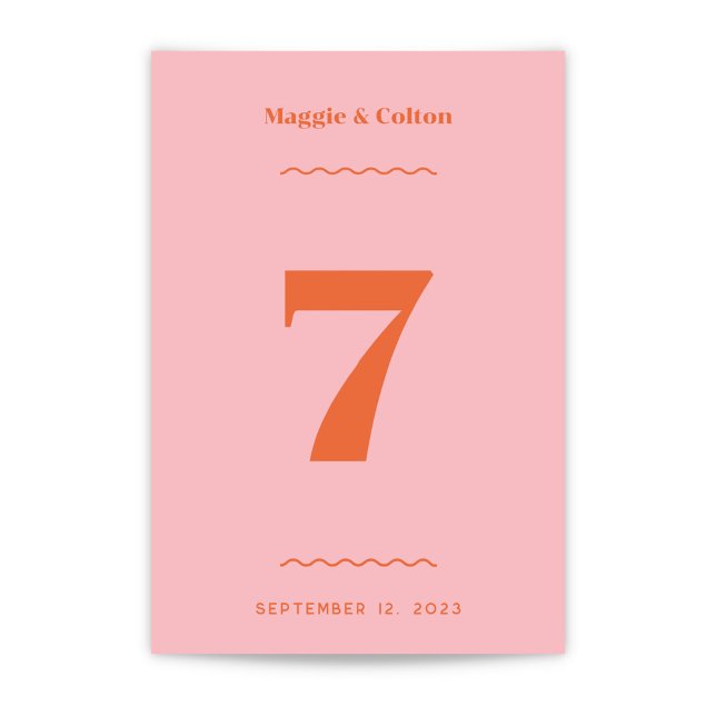 Retro Wedding Table Number (Creator Uploaded)