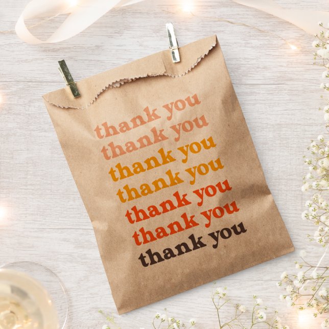 Retro Wedding Welcome Bridal Shower Thank You Favour Bag (Clipped)