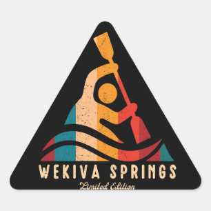 Retro Wekiva Springs Kayaking Triangle Sticker
