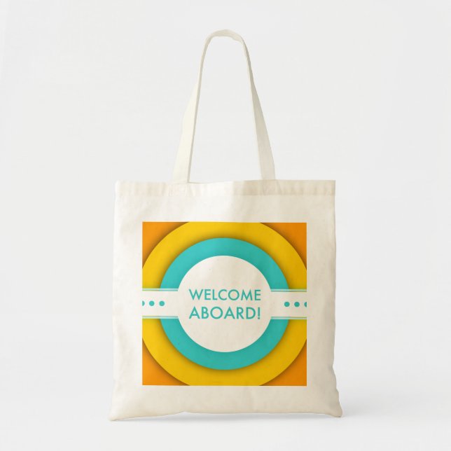 retro welcome aboard tote bag (Front)