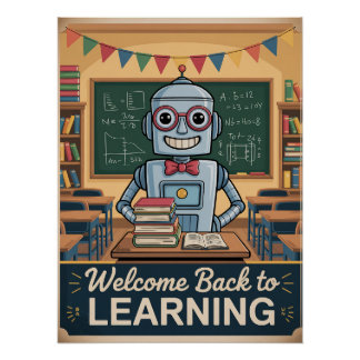 Retro “Welcome Back to Learning” Printable Poster 