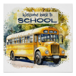 Retro Welcome Back To School Poster