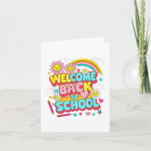 Retro Welcome Back To School Teacher Appreciation Card