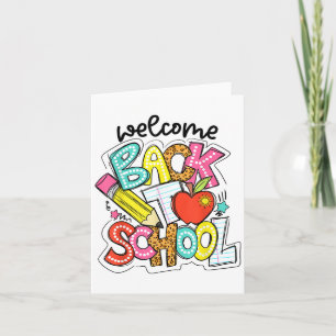 Retro Welcome Back To School Teacher Appreciation Card