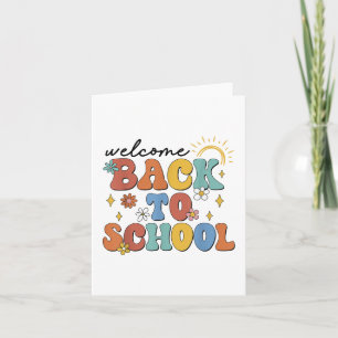 Retro Welcome Back To School Teacher Appreciation Card