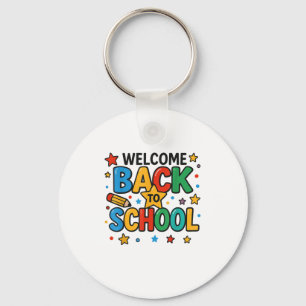 Retro Welcome Back To School Teacher Appreciation Key Ring