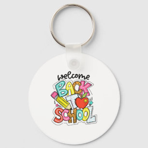 Retro Welcome Back To School Teacher Appreciation Key Ring