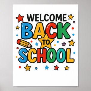 Retro Welcome Back To School Teacher Appreciation Poster
