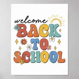 Retro Welcome Back To School Teacher Appreciation Poster