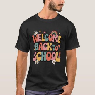 Retro Welcome Back to School Teacher Appreciation  T-Shirt