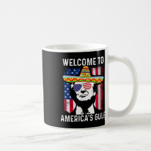 Retro Welcome To America's Gulf Funny Trump Mexico Coffee Mug