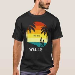 Retro Wells Beach Vintage Surf Palm 70s Venice T-Shirt
