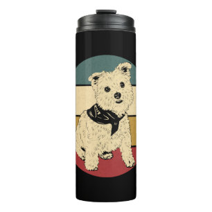 Retro West Highland Terrier Thermal Tumbler