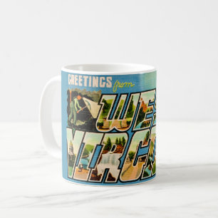 Retro West Virginia Greeting Coffee Mug