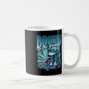 Retro Western Cowgirl Cowboy Linedance Boots On Da Coffee Mug