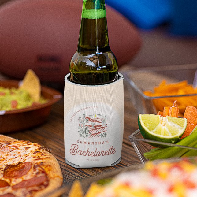 Retro Western Desert | Bachelorette Party Can Cooler (Creator Uploaded)