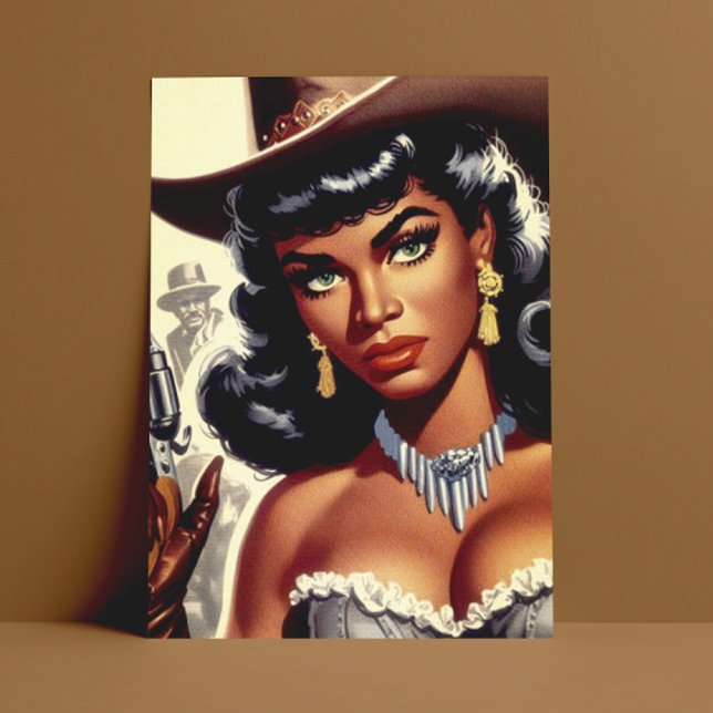 Retro Western Girl Postcard (Creator Uploaded)