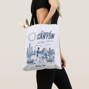 Retro Western Grand Canyon National Park Valley Tote Bag