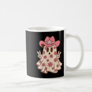 Retro Western Halloween Cowboy Cowgirl Ghost Boo P Coffee Mug