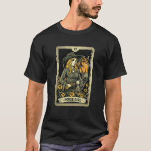 Retro Western Horse Girl Cowgirl Belt Buckle T-Shirt