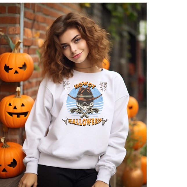 Retro Western Howdy Halloween crewneck sweatshirt  (Creator Uploaded)