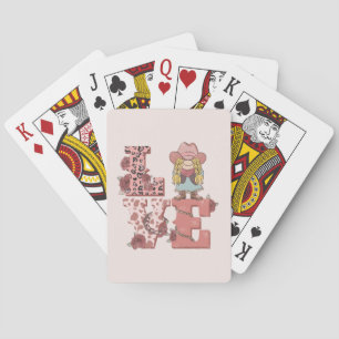 Retro Western Love Playing Cards