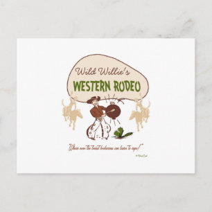 Retro 'Western Rodeo' Postcard