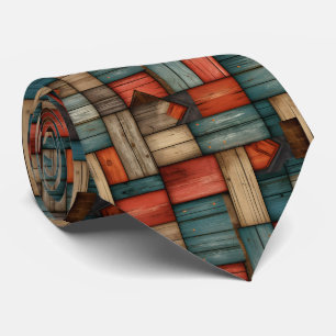 Retro Western style tiled pattern Tie