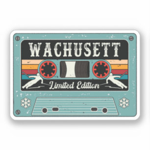 Retro Whachusett Mountain Ski  Sticker
