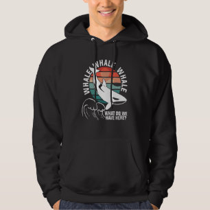 Retro Whale What Do We Have Here Sharks Marine Bio Hoodie