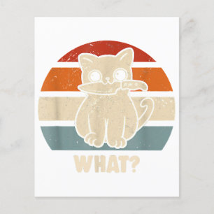 Retro What Cat Knife Meow Kitty Funny Cats Mum And
