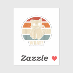 Retro What Cat Knife Meow Kitty Funny Cats Mum And