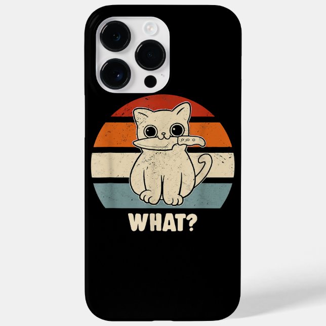 Retro What Cat Knife Meow Kitty Funny Cats Mum And Case-Mate iPhone Case (Back)