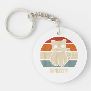 Retro What Cat Knife Meow Kitty Funny Cats Mum And Key Ring
