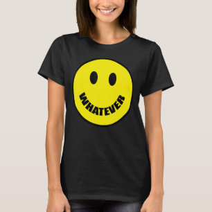 Retro Whatever Happy Smiling Face Peace Hippie Gi T-Shirt