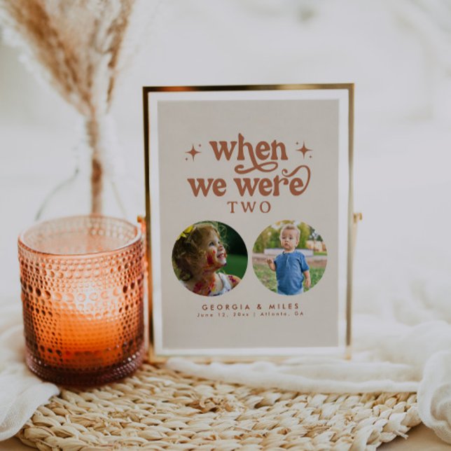 Retro When We Were Age Baby Photo Table Number (Creator Uploaded)