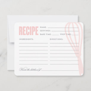 Retro Whisk Recipe Card