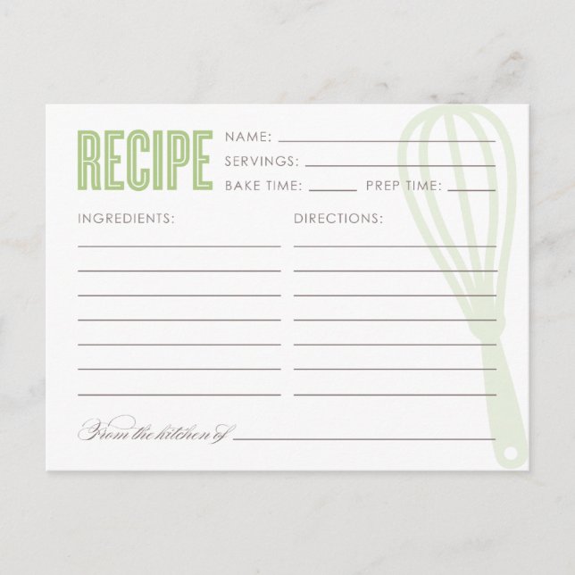 RETRO WHISK | RECIPE CARDS (Front)
