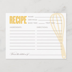 RETRO WHISK RECIPE CARDS