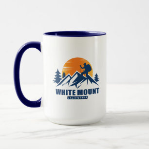 Retro White Mountain Hike T-Shirt Mug